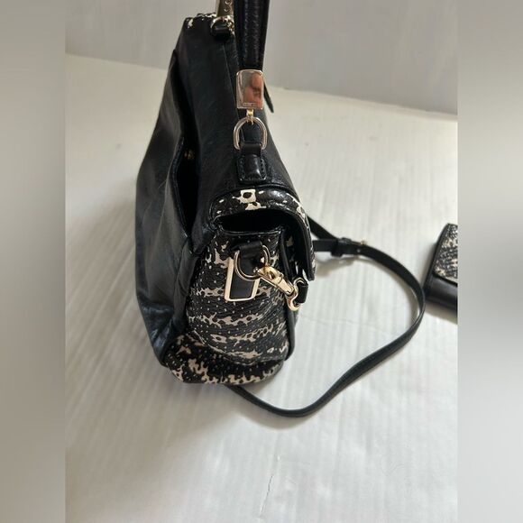 Coach Madison Sadie Flap Crossbody Satchel and Wallet in Two Tone Python - Picture 7 of 16